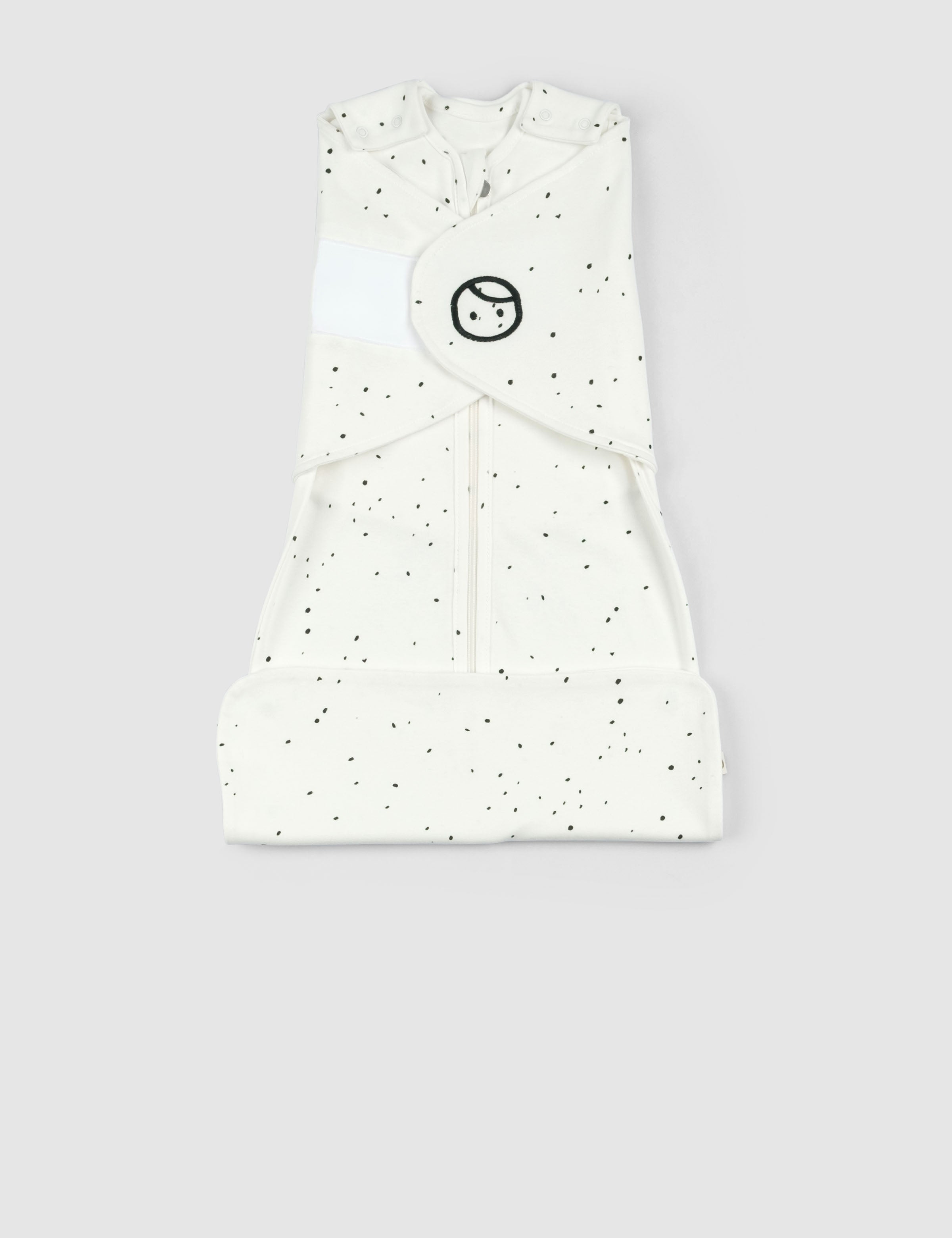 Organic Baby Sleeping Bag - Adjustable 0.5 TOG (Dots Pattern) - Little Gusto