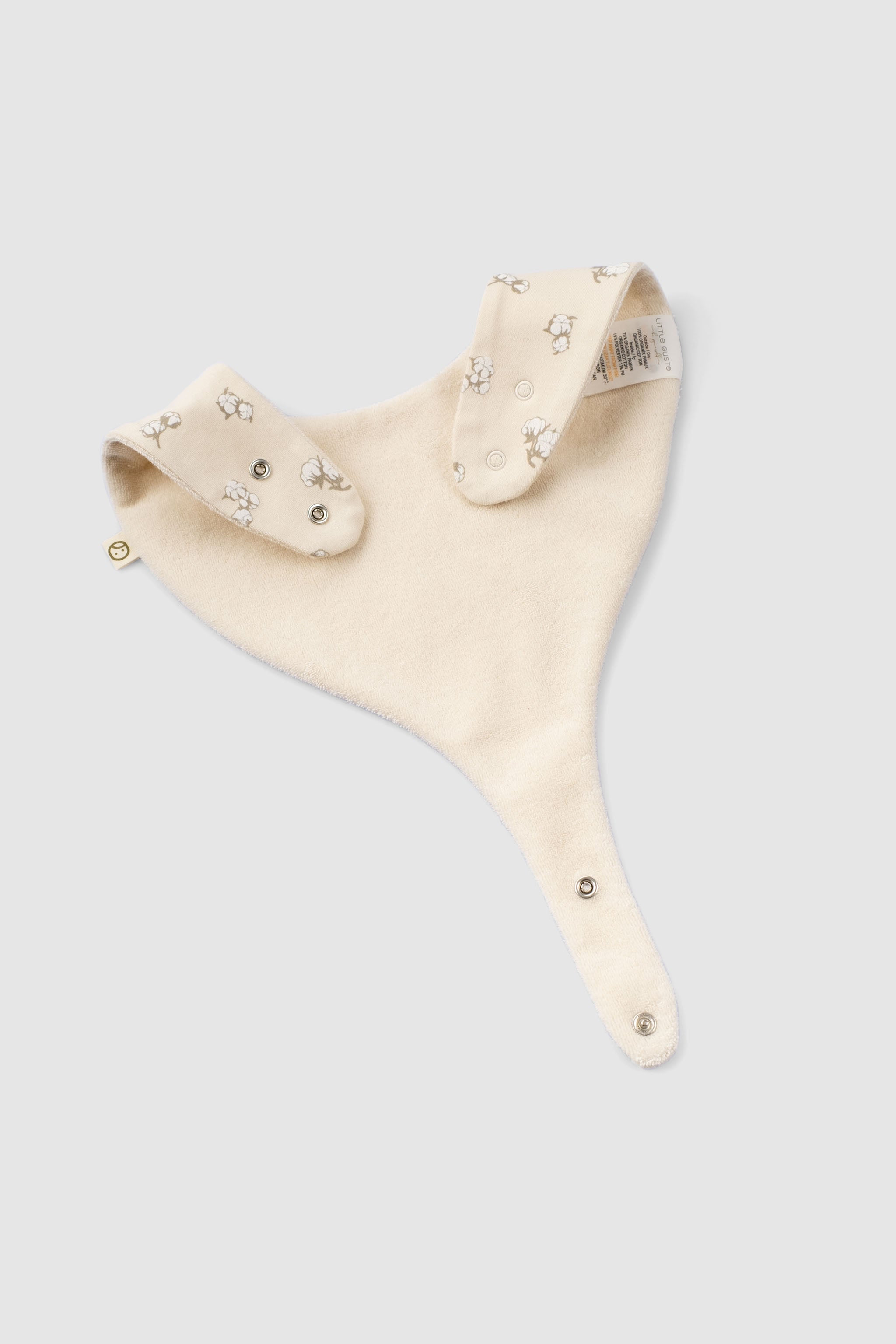 Organic Baby Bandana Bibs with Pacifier Clip - 3 Pack (Cotton Pattern) - Little Gusto