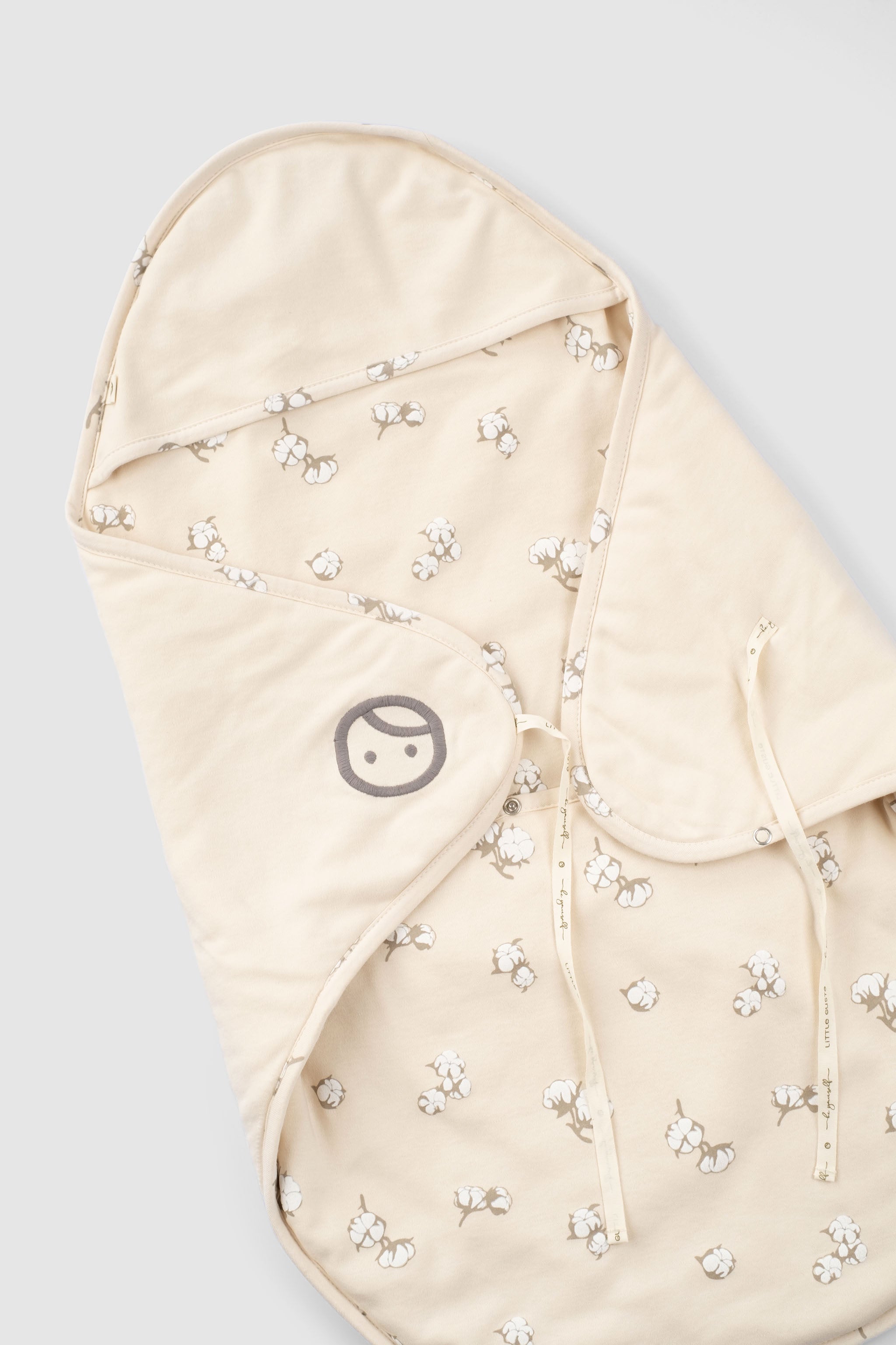 Organic Baby Swaddle Blanket - Breathable Cotton Sleep Wrap (Cotton Pattern) - Little Gusto