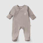 Organic Cotton Baby Sleepsuit - 3-Pack Footed Onesie with Mitten Cuffs - Little Gusto