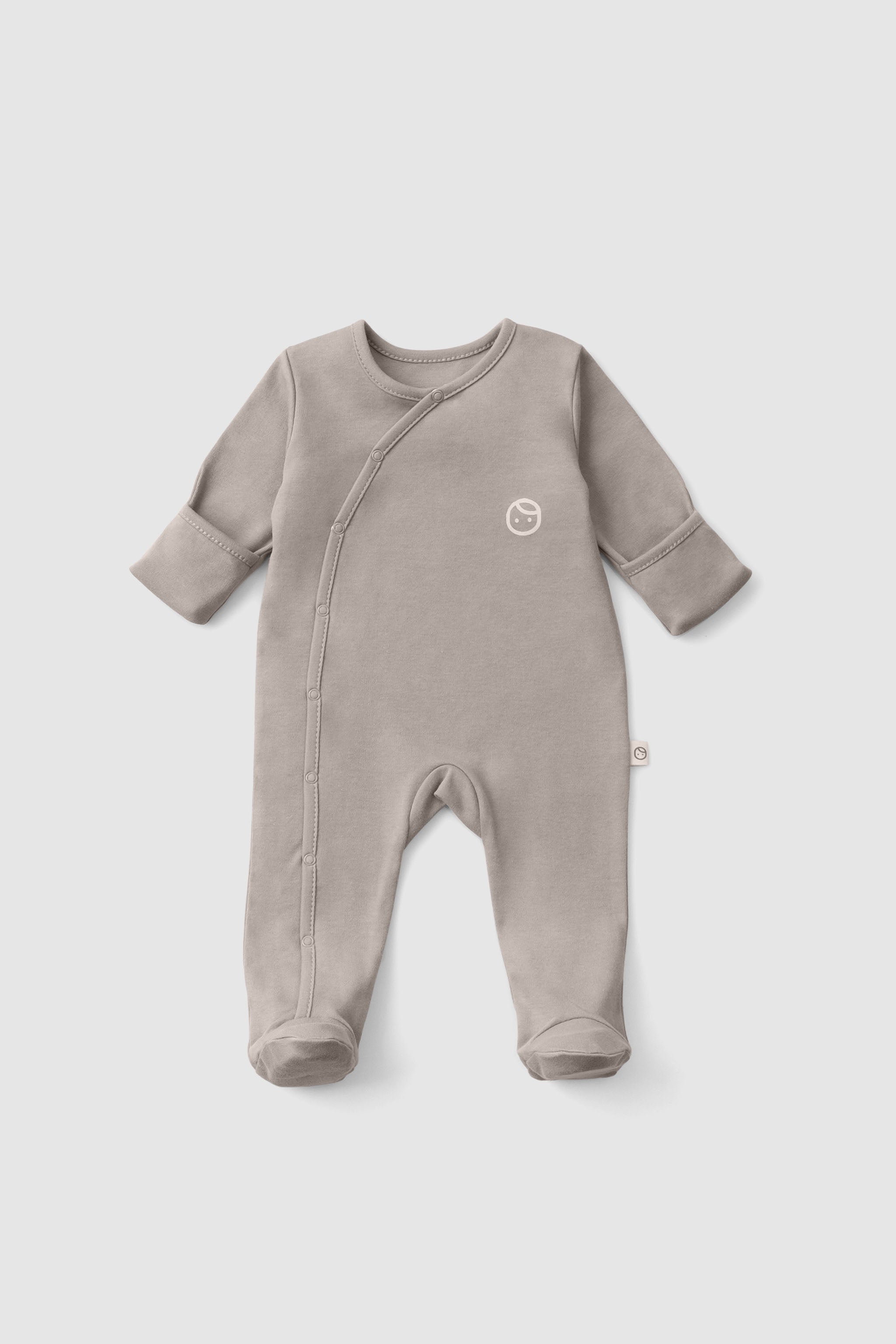 Organic Cotton Baby Sleepsuit - 3-Pack Footed Onesie with Mitten Cuffs - Little Gusto