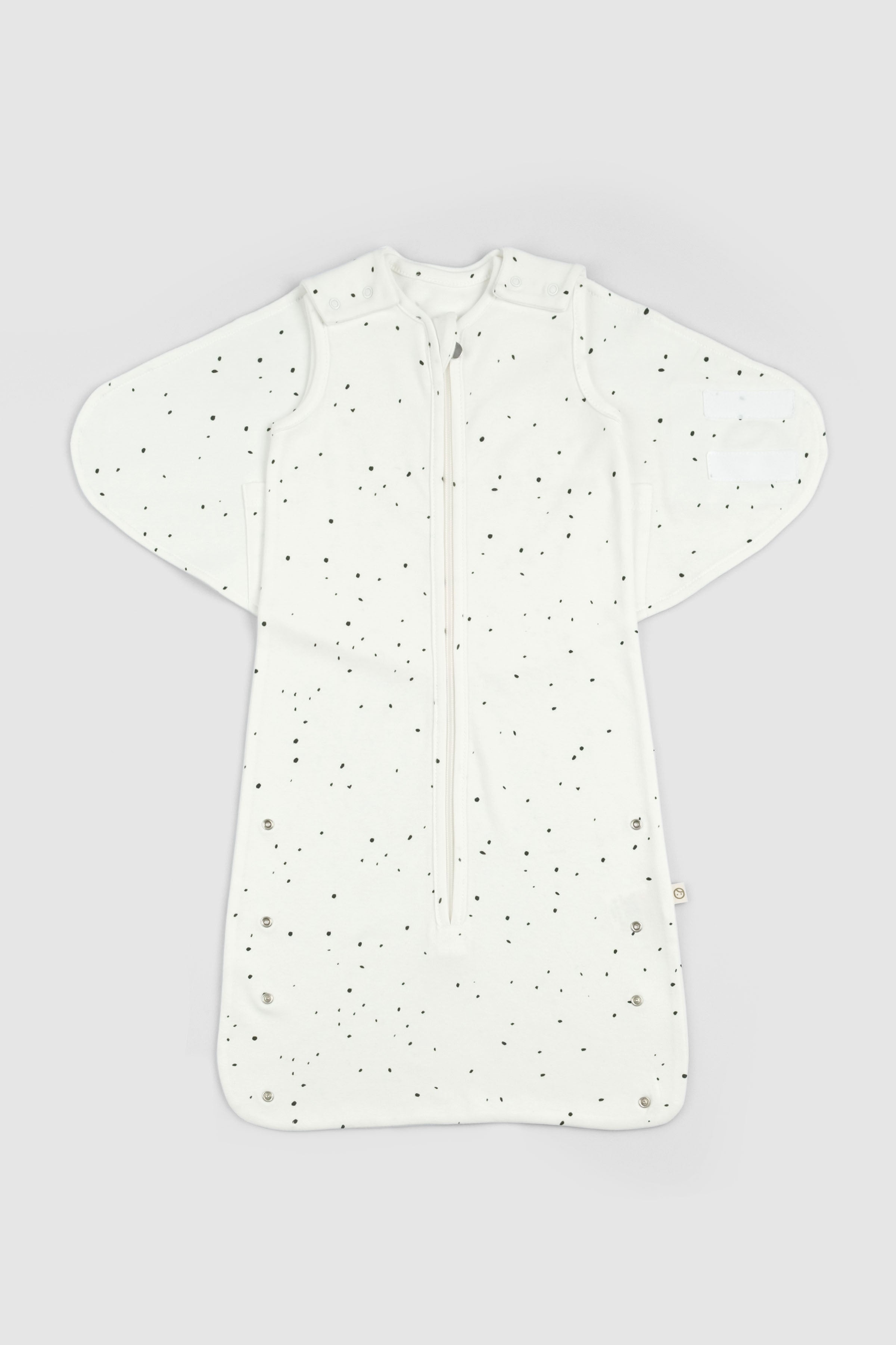 Organic Baby Sleeping Bag - Adjustable 0.5 TOG (Dots Pattern) - Little Gusto