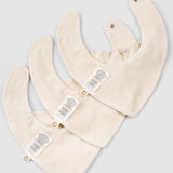Organic Baby Bandana Bibs - Waterproof Adjustable 3-Pack (Cotton Pattern) - Little Gusto