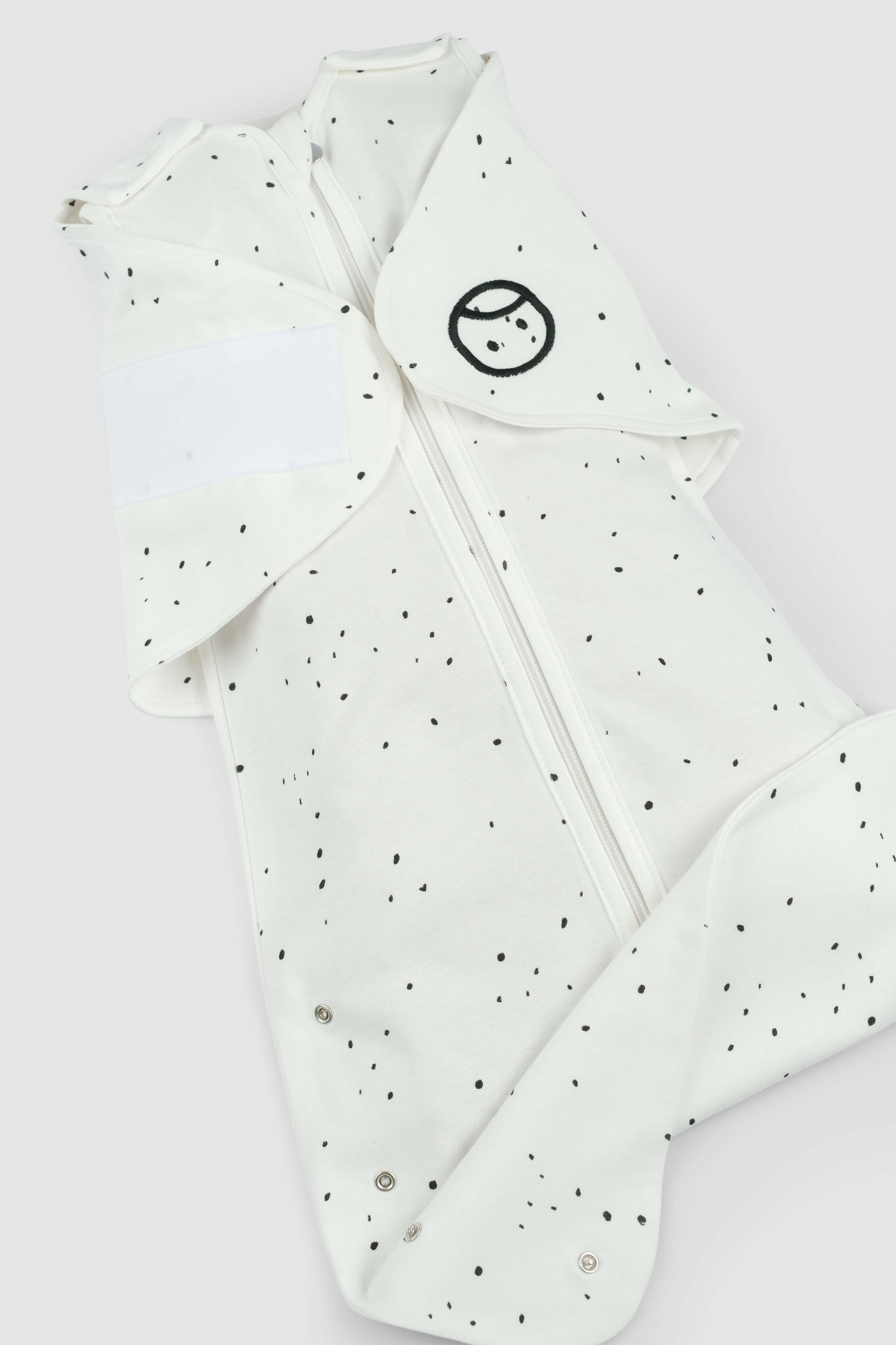 Organic Baby Sleeping Bag - Adjustable 0.5 TOG (Dots Pattern) - Little Gusto