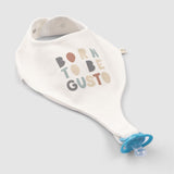 Organic Baby Bandana Bibs with Pacifier Clip - 2-Pack Teething & Drooling Set - Little Gusto