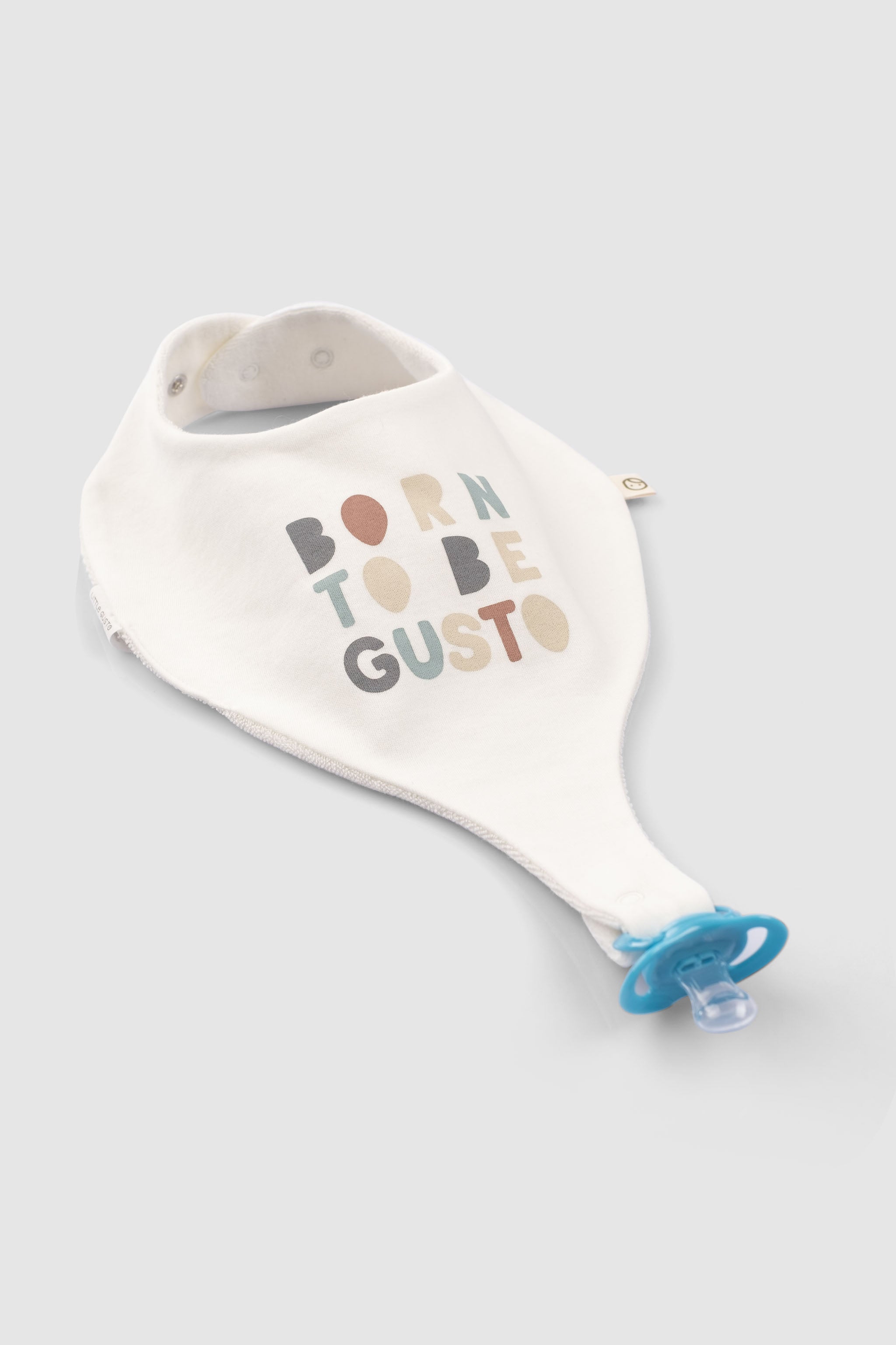Organic Baby Bandana Bibs with Pacifier Clip - 2-Pack Teething & Drooling Set - Little Gusto