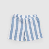 Organic Cotton Muslin Shirt & Shorts Set – Blue