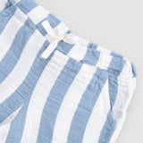 Organic Cotton Muslin Shirt & Shorts Set – Blue