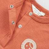 Organic Cotton Baby Short Romper – Orange