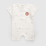 Organic Cotton Baby Short Romper – White