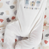 Organic Cotton Footed Baby Sleepsuits with Built-in Mittens - 2 Pack (Green)