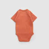 Organic Cotton Short Sleeve Wrap Bodysuit – Orange