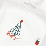 Organic Cotton Christmas Embroidered Baby Bib