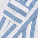 Organic Cotton Muslin Baby Trousers – Blue Stripe