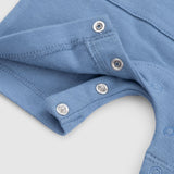 Organic Cotton Baby Short Romper – Blue
