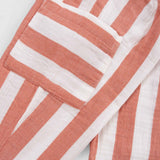 Organic Cotton Muslin Baby Trousers – Orange Stripe