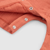 Organic Cotton Baby Short Romper – Orange