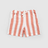 Organic Cotton Muslin Shirt & Shorts Set – Orange