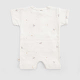 Organic Cotton Baby Short Romper – White