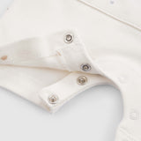 Organic Cotton Baby Short Romper – White