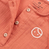 Organic Cotton Baby Short Romper – Orange