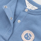 Organic Cotton Baby Short Romper – Blue