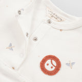 Organic Cotton Baby Short Romper – White