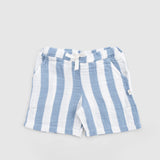 Organic Cotton Muslin Shirt & Shorts Set – Blue