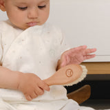 Natural Goat Hair Baby Brush & Wooden Comb Set