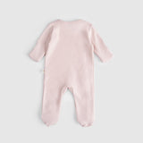 Organic Cotton 2 Pack Baby Sleepsuit Set - Pink & Ecru