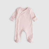 Organic Cotton 2 Pack Baby Sleepsuit Set - Pink & Ecru