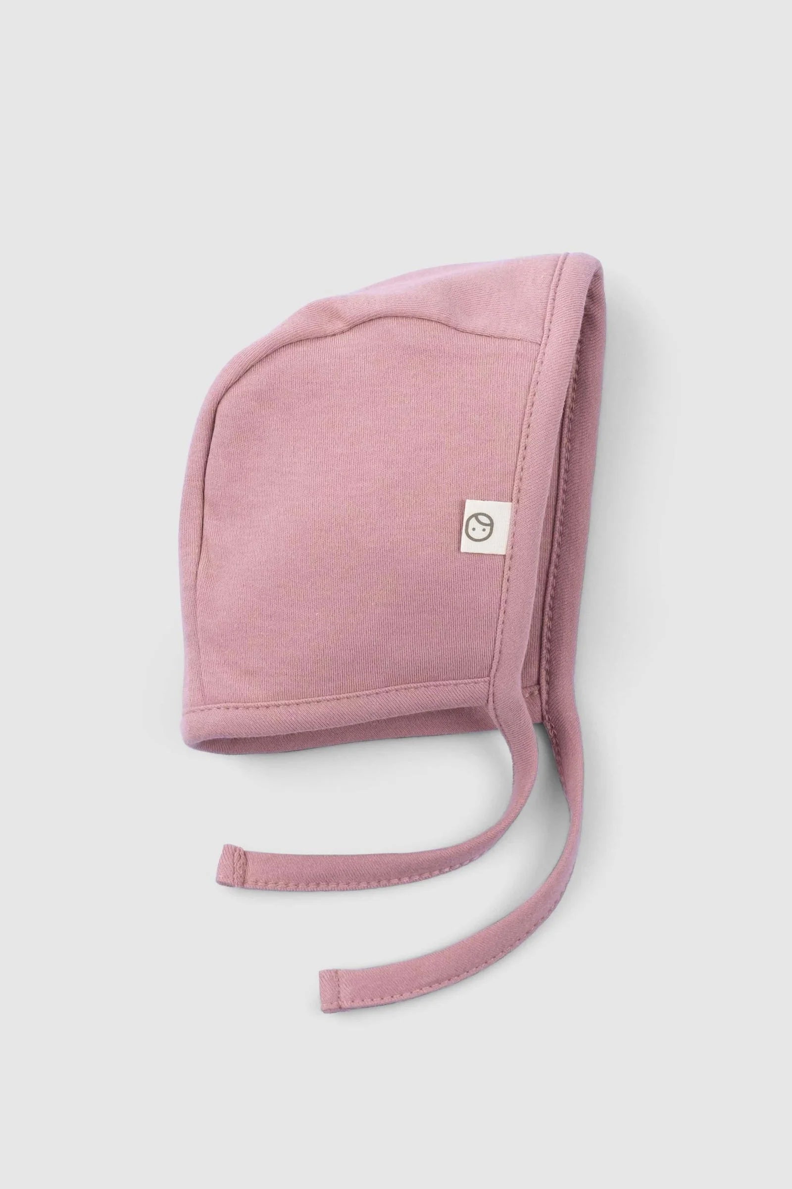 pink baby bonnet with earflaps soft cotton hat
