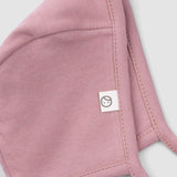 pink baby bonnet organic cotton soft hat detail