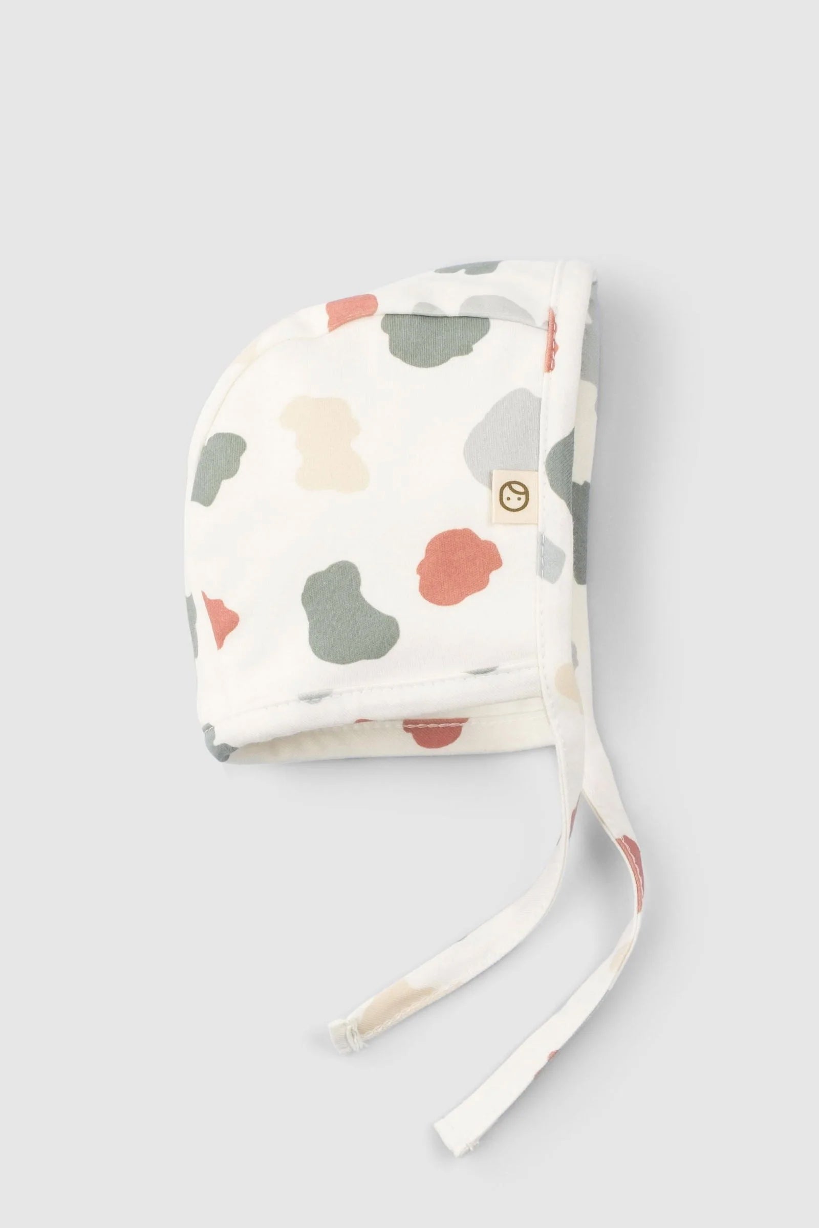 printed baby bonnet with earflaps organic cotton hat
