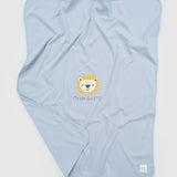 Organic Cotton Double Layer Bunny Baby Blanket - Blue
