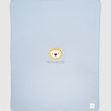 Organic Cotton Double Layer Bunny Baby Blanket - Blue
