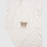 Organic Cotton Double Layer Bunny Baby Blanket - Ecru