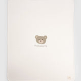 Organic Cotton Double Layer Bunny Baby Blanket - Ecru