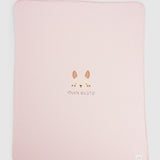 Organic Cotton Double Layer Bunny Baby Blanket - Pink