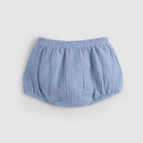 Organic Cotton Muslin Baby Bloomer - Blue