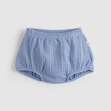 Organic Cotton Muslin Baby Bloomer - Blue