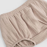 Organic Cotton Muslin Baby Bloomer - Beige