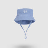 Organic Cotton Muslin Baby Bucket Hat - Blue