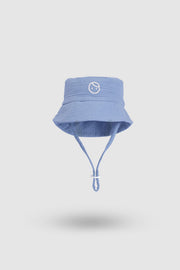 Organic Cotton Muslin Baby Bucket Hat - Blue