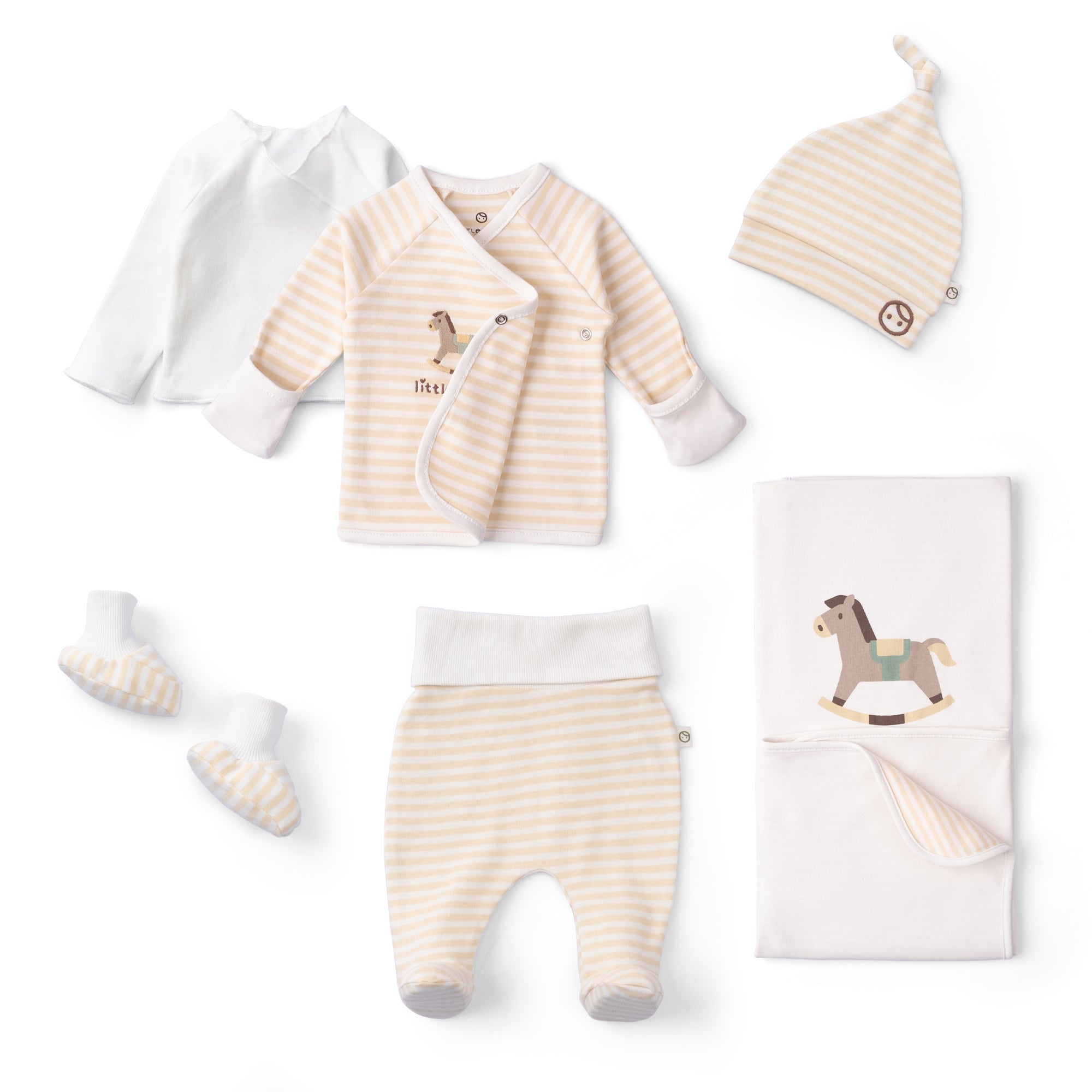Organic Newborn Coming Home Set with Blanket - 6-Piece - Little Gusto