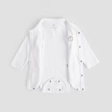 Organic Cotton Peter Pan Collar Baby Bodysuit - Ecru