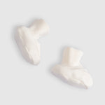 white organic cotton baby booties soft newborn socks