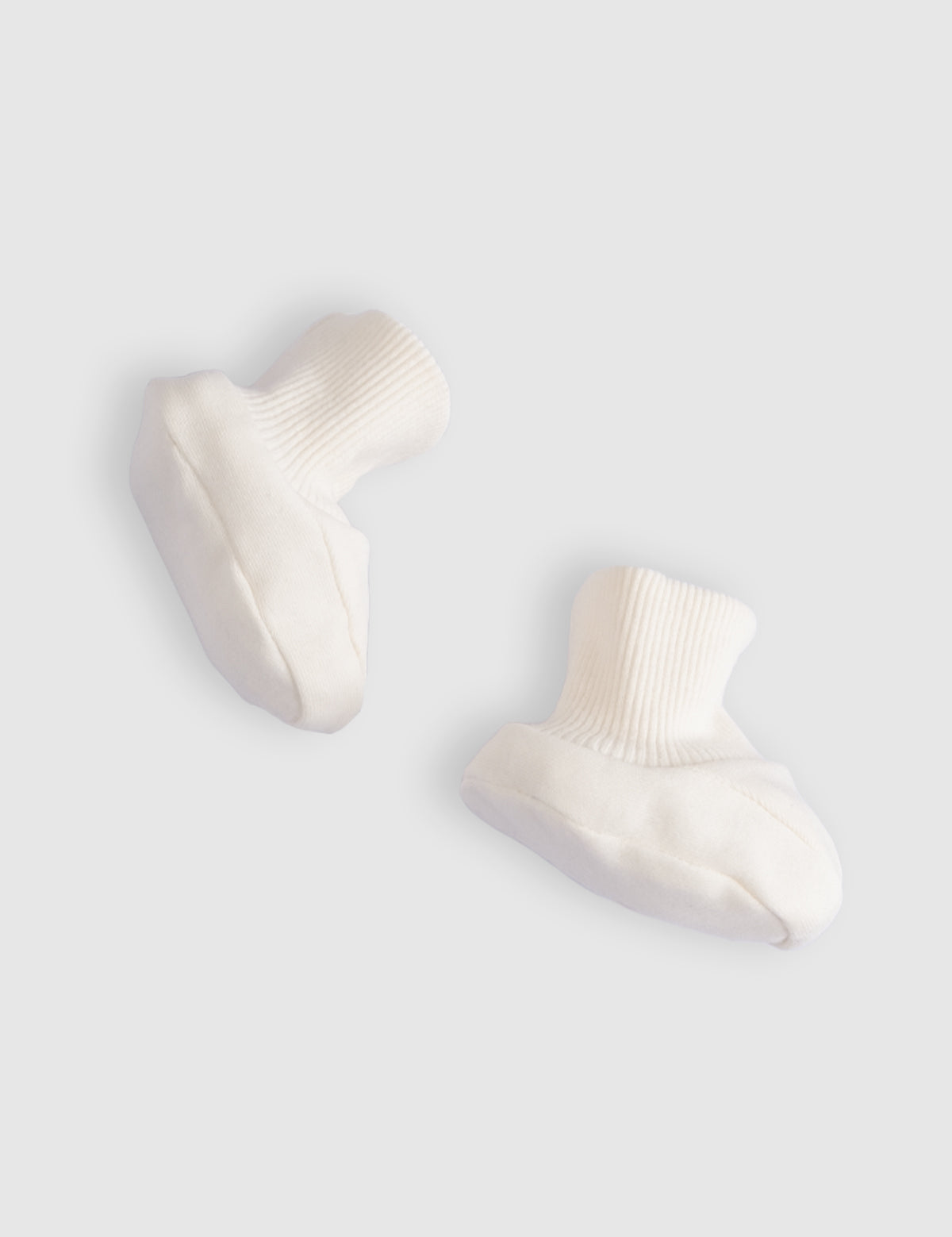 white organic cotton baby booties soft newborn socks