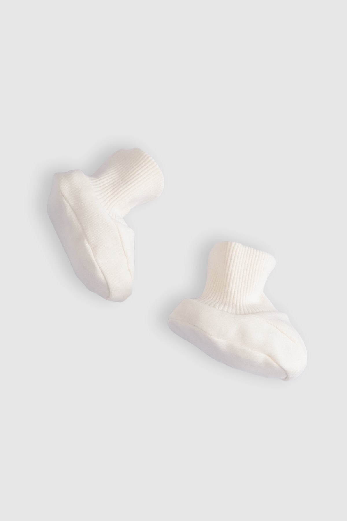white organic cotton baby booties soft newborn socks