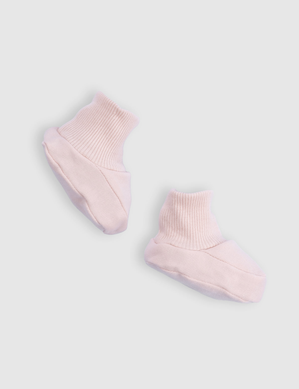 pink organic cotton baby booties soft infant socks